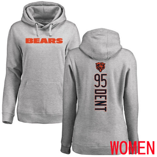 Chicago Bears Ash Women Richard Dent Backer NFL Football #95 Pullover Hoodie Sweatshirts->nfl t-shirts->Sports Accessory